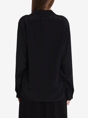 MAX MARA Elegant Black Silk Polo Shirt