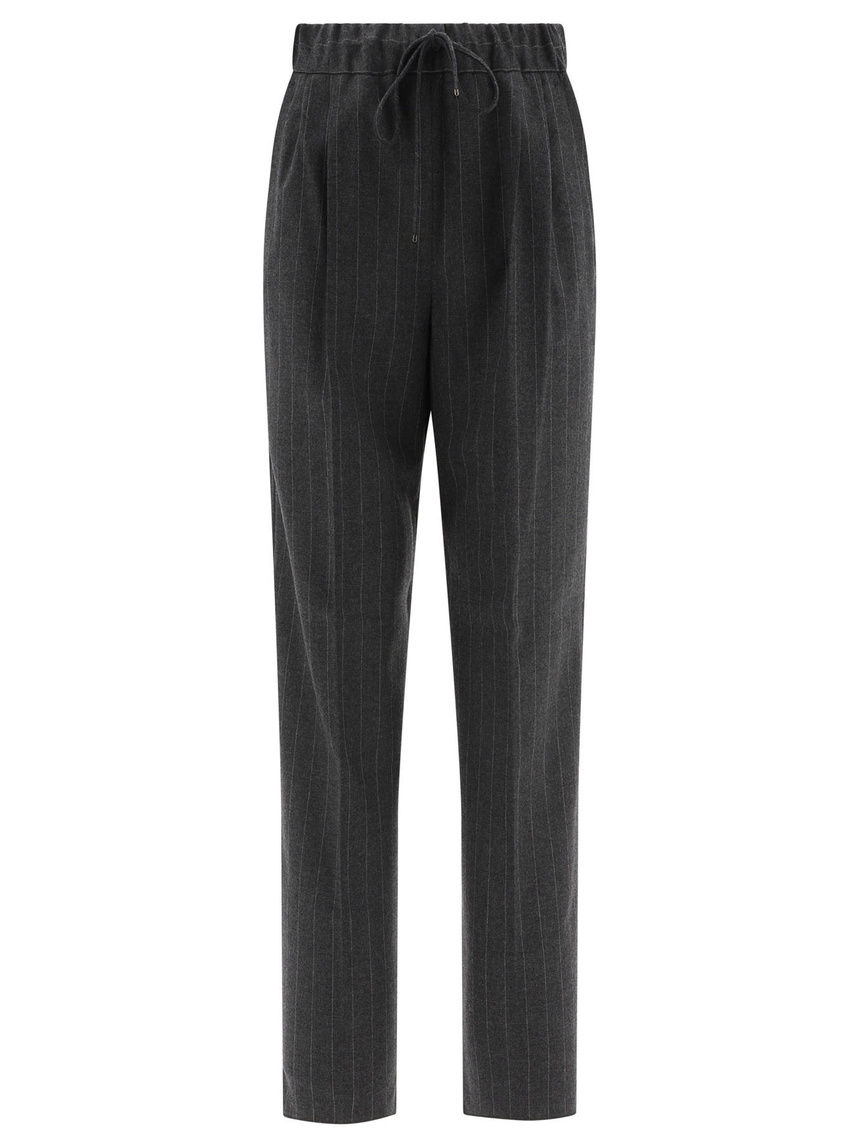 MAX MARA Cashmere Pinstriped High-Rise Trousers