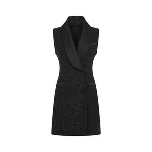 MAX MARA PIANOFORTE Eiffel Mini Dress in Black