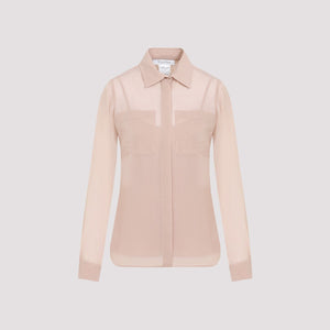 MAX MARA Elegant Nude Silk Shirt