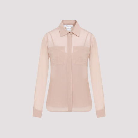 MAX MARA Elegant Nude Silk Shirt