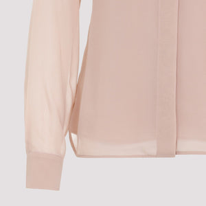 MAX MARA Elegant Nude Silk Shirt