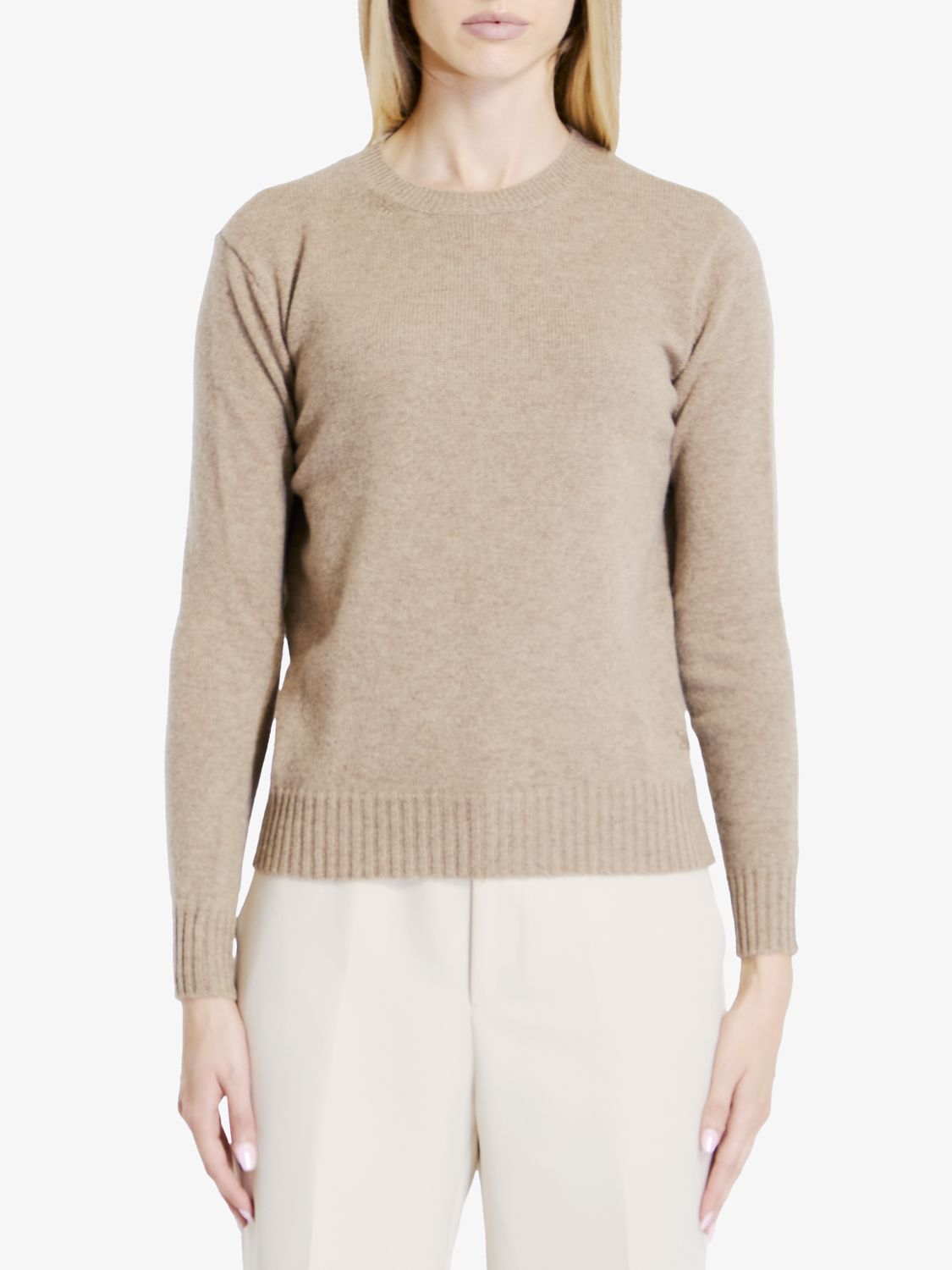 MAX MARA Elegant Taupe Cashmere Sweater