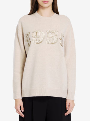 MAX MARA Plata Sweater with Sequin Motif - Regular Fit