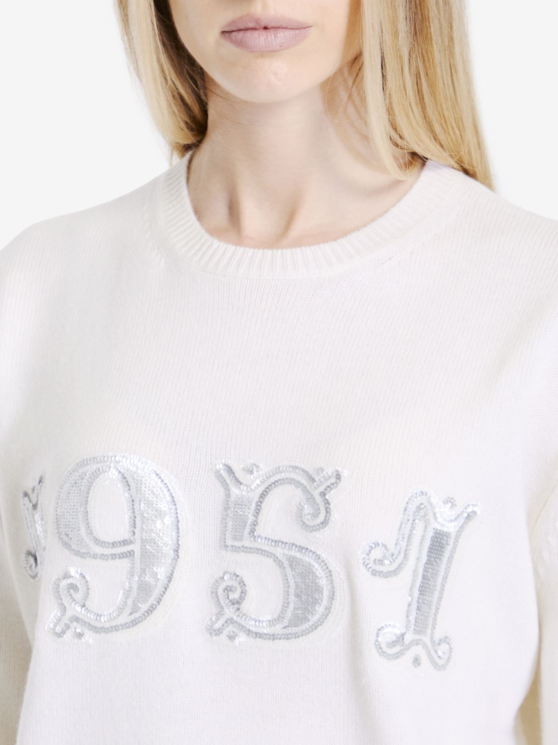 MAX MARA Plata Sweater with Sequin Motif - Regular Fit