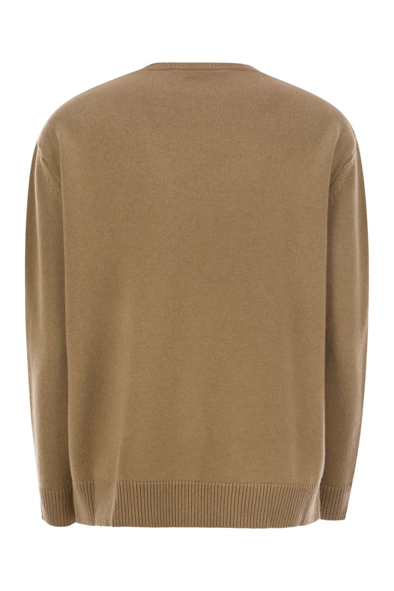 MAX MARA Luxurious Wool & Cashmere Pullover with Sequin Motif