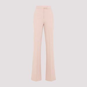 MAX MARA Elegant Neutral Viscose Blend Trousers