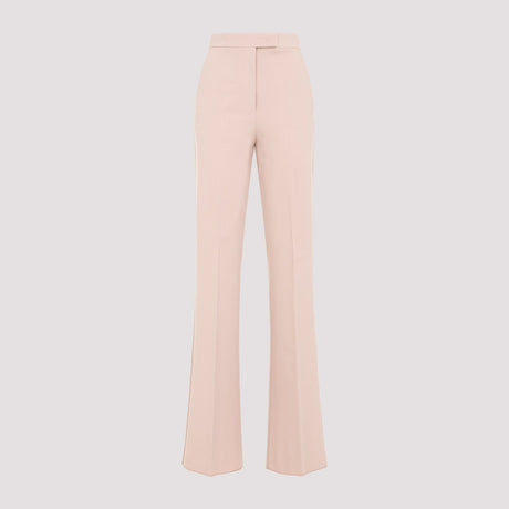 MAX MARA Elegant Neutral Viscose Blend Trousers