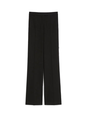 MAX MARA Elegant Black Viscose Blend Trousers