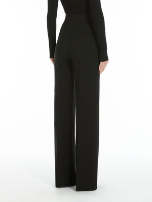 MAX MARA Elegant Black Viscose Blend Trousers