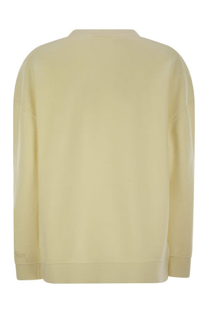 MAX MARA Slightly Oversized Crewneck Wool and Cashmere Sweatshirt