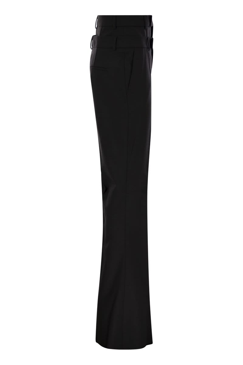 MAX MARA SPORTMAX Flare Trousers with Customized Double Belt