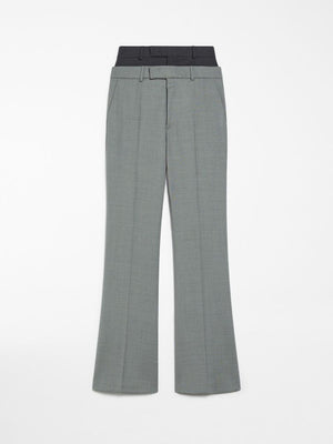 MAX MARA SPORTMAX Flare Trousers with Customized Double Belt