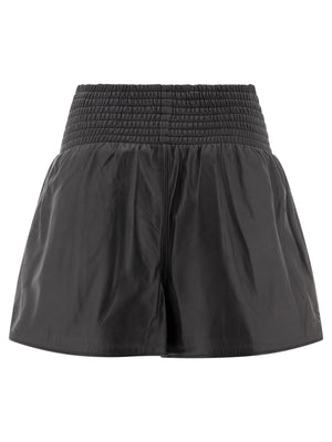 MAX MARA SPORTMAX High Rise Relaxed Fit Nappa Shorts