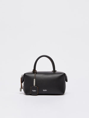 MAX MARA Elegant Black Leather Holdalls Handbag