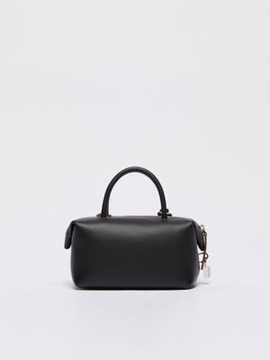 MAX MARA Elegant Black Leather Holdalls Handbag