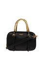 MOSCHINO COUTURE Chic Mini Leather Handbag with Decorative Buckle