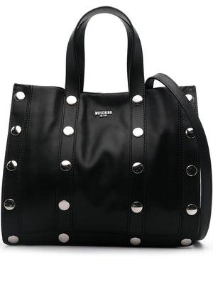 MOSCHINO COUTURE Studded Leather Tote Handbag