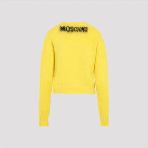 MOSCHINO COUTURE Luxury Colorblock Mohair Sweater