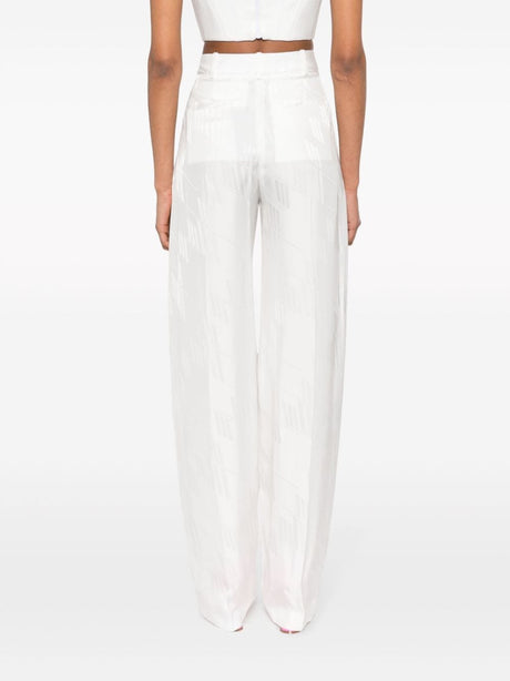 THE ATTICO White Straight Pants for Women - Trendy 24SS Fashion Item