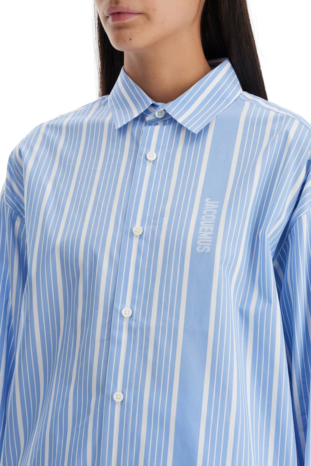 JACQUEMUS Wide-Cut Striped Shirt - Size FR 36