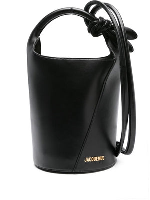 JACQUEMUS Mini Leather Bucket Handbag