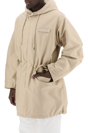 JACQUEMUS Men's Hooded Padded Parka Jacket in Tan for SS24