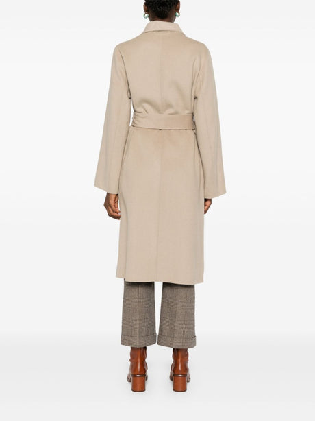 KARL LAGERFELD Long Camel Jacket with Buttons for Women - FW24