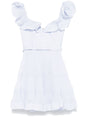 ZIMMERMANN Pleated Cornflower Blue Mini Dress for Women