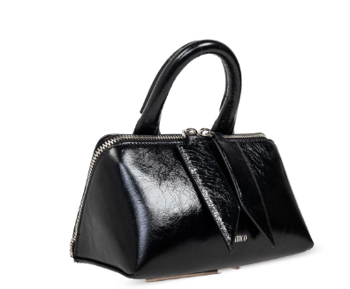 THE ATTICO Crinkled Lambskin Handbag with Rolled Handles