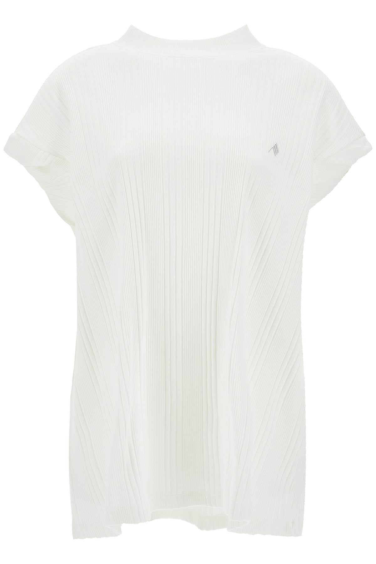 THE ATTICO Lauries Luxe Maxi T-Shirt with Padded Shoulders