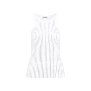 THE ATTICO Elegant Ribbed Cotton Tank Top