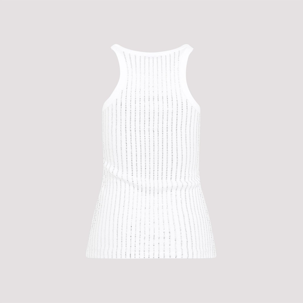 THE ATTICO Elegant Ribbed Cotton Tank Top