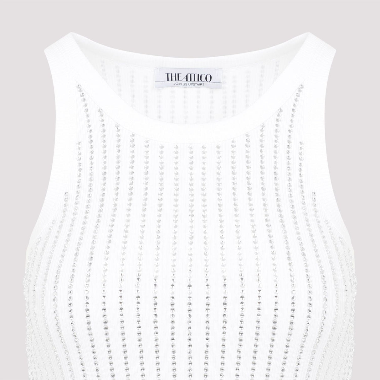 THE ATTICO Elegant Ribbed Cotton Tank Top