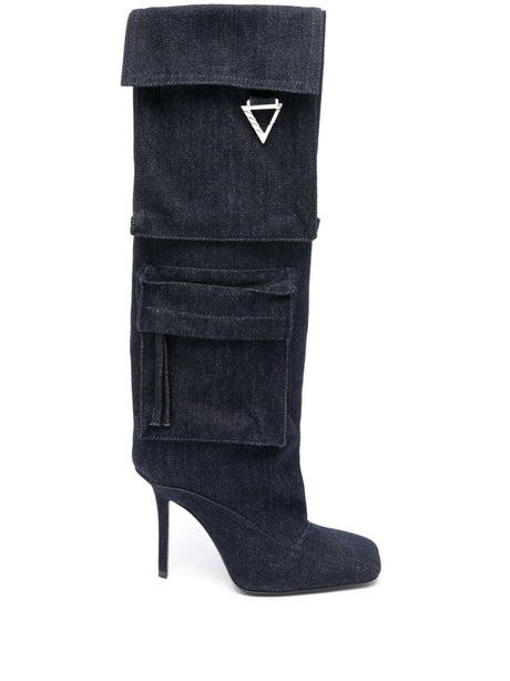 THE ATTICO Sleek Tube Boots with 105mm Heels