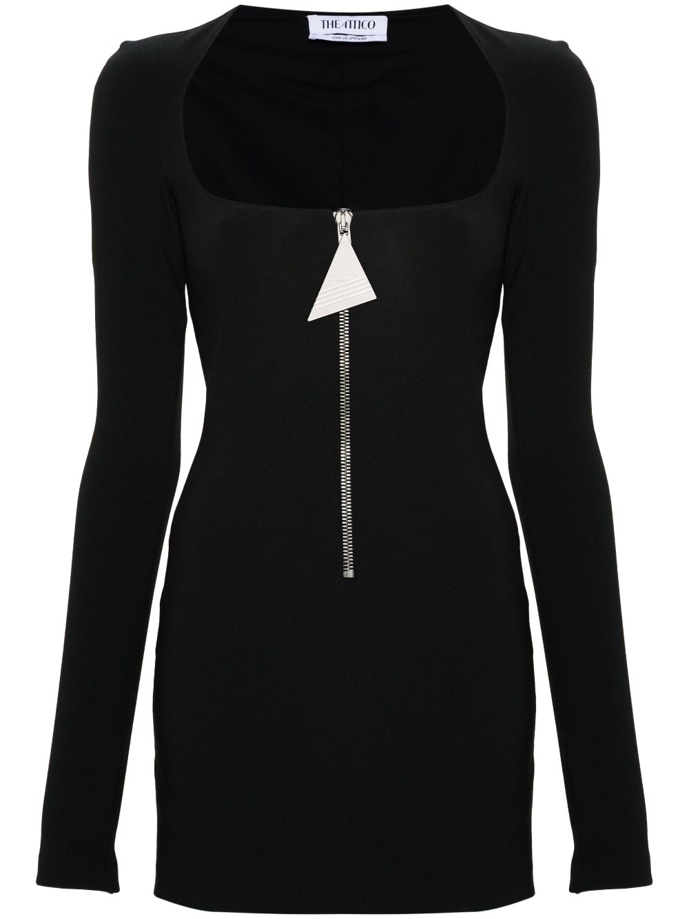 THE ATTICO Sleek Zip-Up Mini Dress