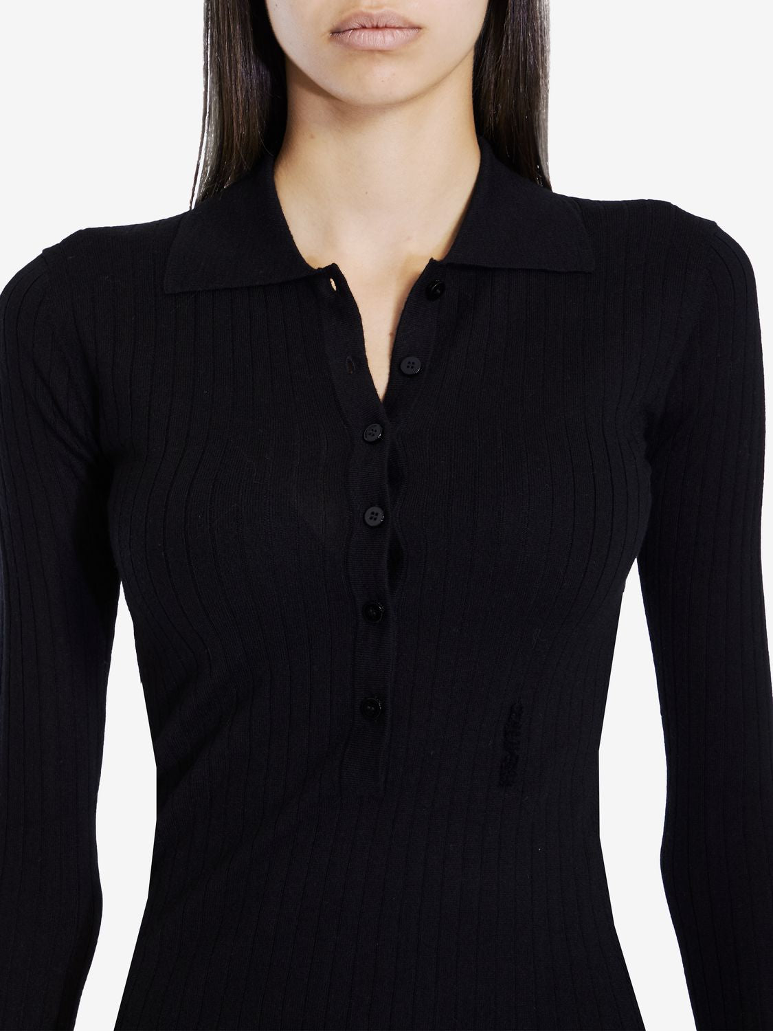 THE ATTICO Elegant Cashmere Polo Top