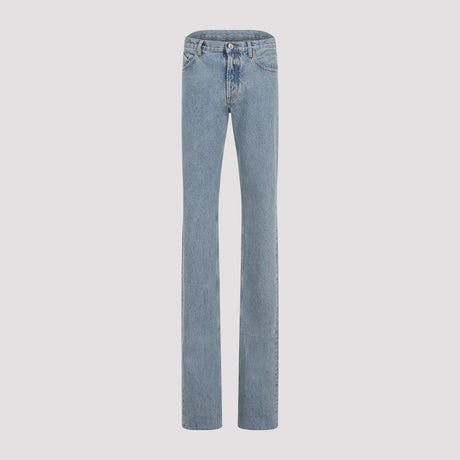 THE ATTICO Stylish Blue Cotton Jeans for Women