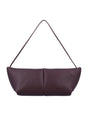 MAEDEN Burgundy Leather Mini Clutch Bag with Shoulder Strap