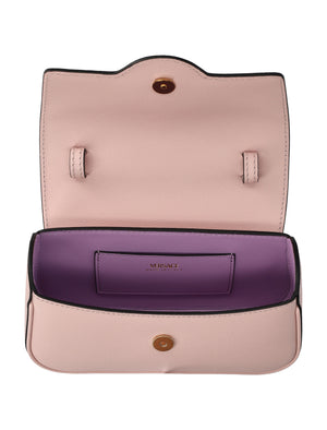 VERSACE Elegant Mini Top Handle Satin Bag with Medusa Charm - 12cm x 19cm x 5cm