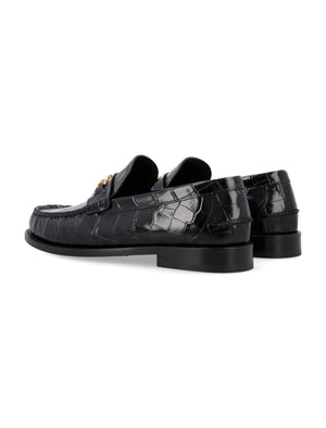 VERSACE Luxury Croc-Embossed Leather Loafers