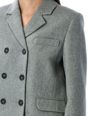 THE GARMENT Mini Double-Breasted Wool Blend Jacket - Size 8