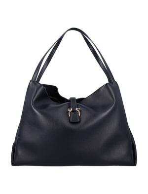 FERRAGAMO Elegant Leather Tote Handbag (L)