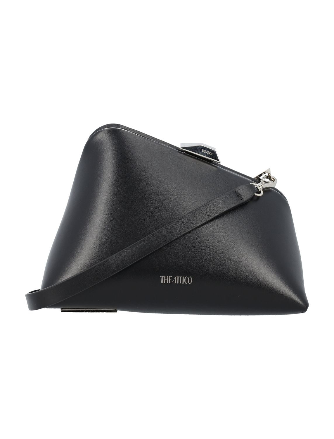 THE ATTICO Midnight Asymmetrical Mini Clutch with Strap - 12x18.5x9 cm