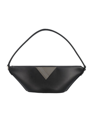 THE ATTICO Elegant Mini Triangle Flap Leather Handbag