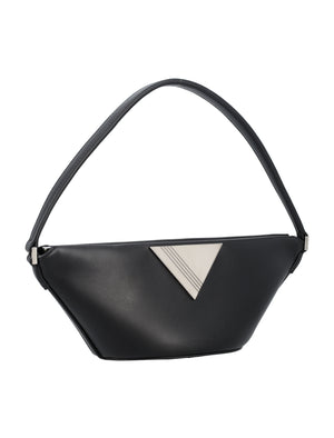 THE ATTICO Elegant Mini Triangle Flap Leather Handbag