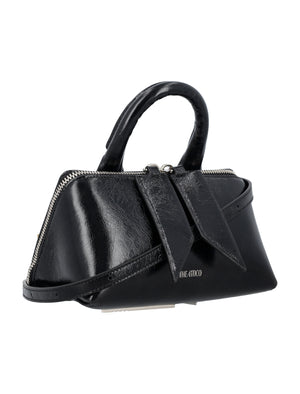 THE ATTICO Elegant Mini Craquelle Leather Handbag with Shoulder Strap