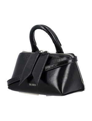 THE ATTICO Elegant Mini Craquelle Leather Handbag with Shoulder Strap