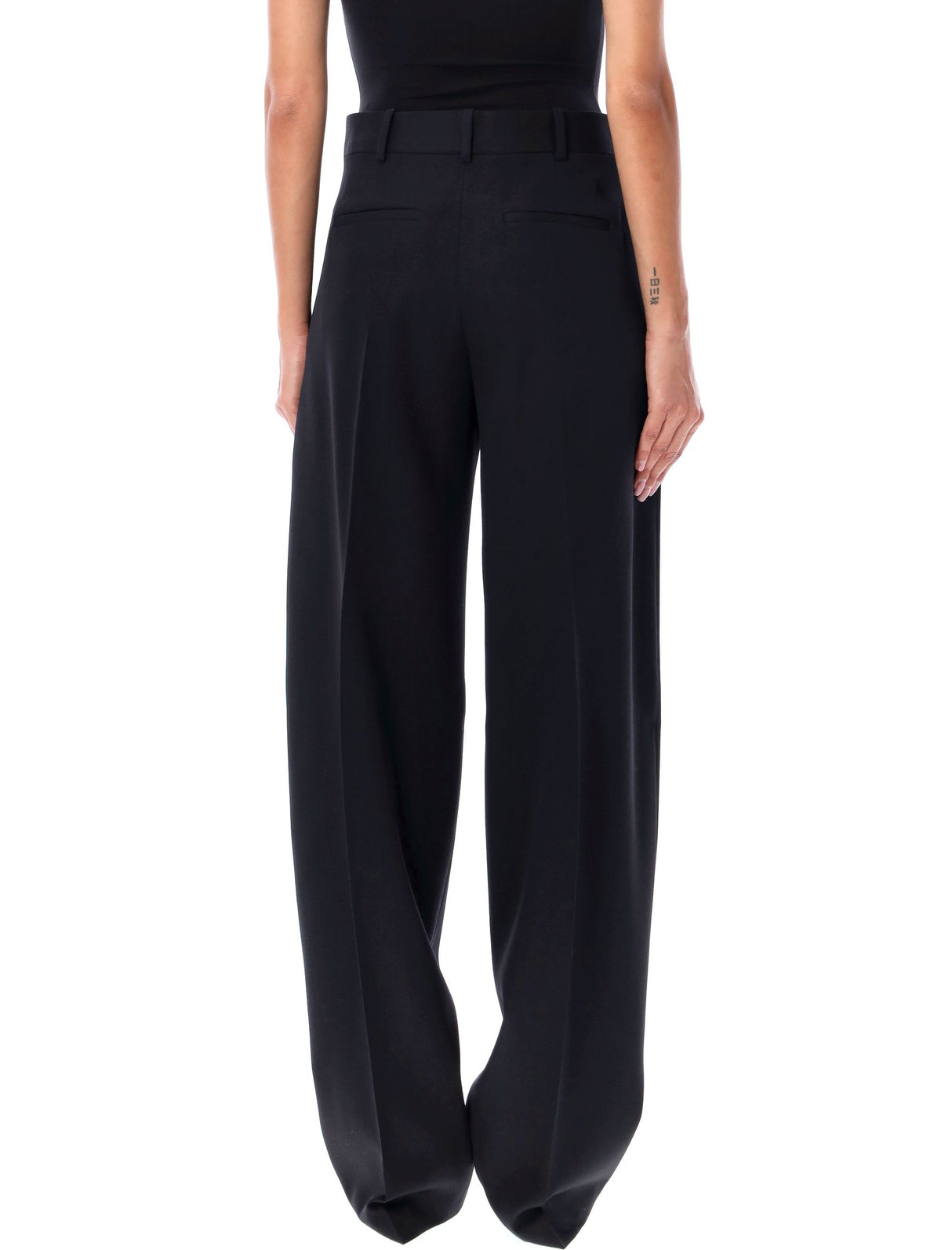 THE ATTICO Chic Wide Leg Low-Waist Trousers