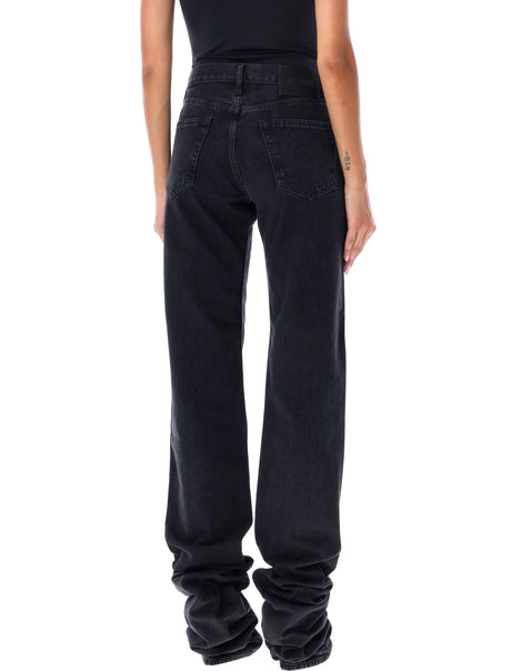 THE ATTICO Extra Long Slim High-Waist Jeans